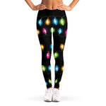 Colorful Christmas Lights Print Women's Leggings