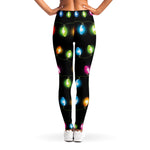 Colorful Christmas Lights Print Women's Leggings