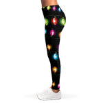 Colorful Christmas Lights Print Women's Leggings