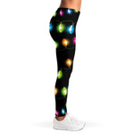 Colorful Christmas Lights Print Women's Leggings