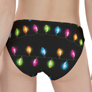 Colorful Christmas Lights Print Women's Panties