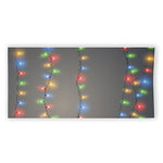 Colorful Christmas String Lights Print Beach Towel
