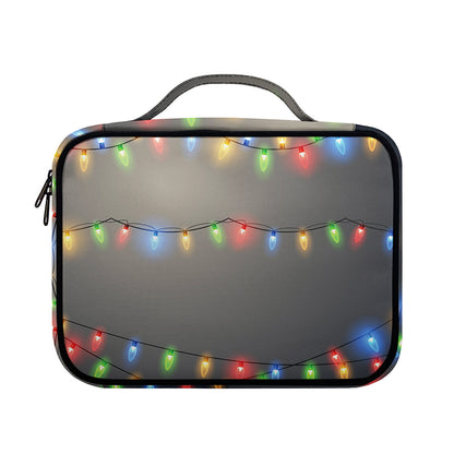 Colorful Christmas String Lights Print Briefcase Bible Bag