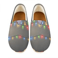 Colorful Christmas String Lights Print Casual Shoes