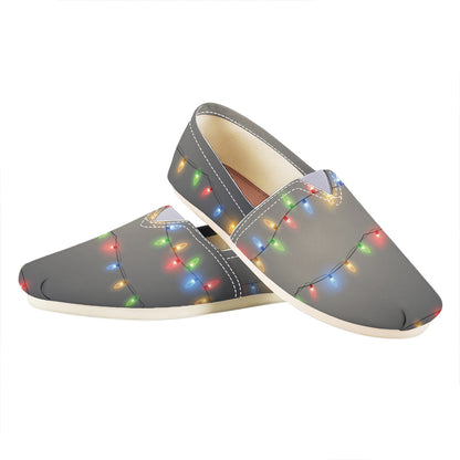 Colorful Christmas String Lights Print Casual Shoes