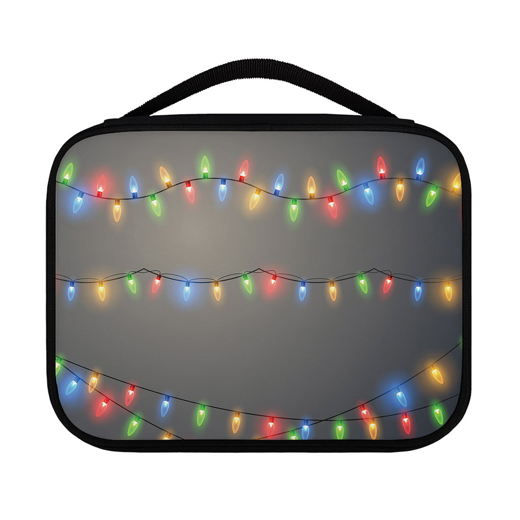 Colorful Christmas String Lights Print Classic Bible Case