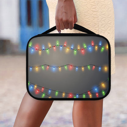 Colorful Christmas String Lights Print Classic Bible Case