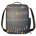 Colorful Christmas String Lights Print Crossbody Lunch Bag