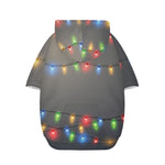 Colorful Christmas String Lights Print Dog Zip Up Hoodie
