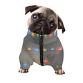 Colorful Christmas String Lights Print Dog Zip Up Jacket