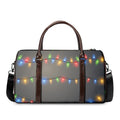 Colorful Christmas String Lights Print Duffel Bag