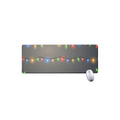 Colorful Christmas String Lights Print Extended Mouse Pad