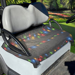 Colorful Christmas String Lights Print Golf Cart Seat Cover