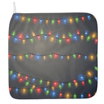 Colorful Christmas String Lights Print Hand Towel