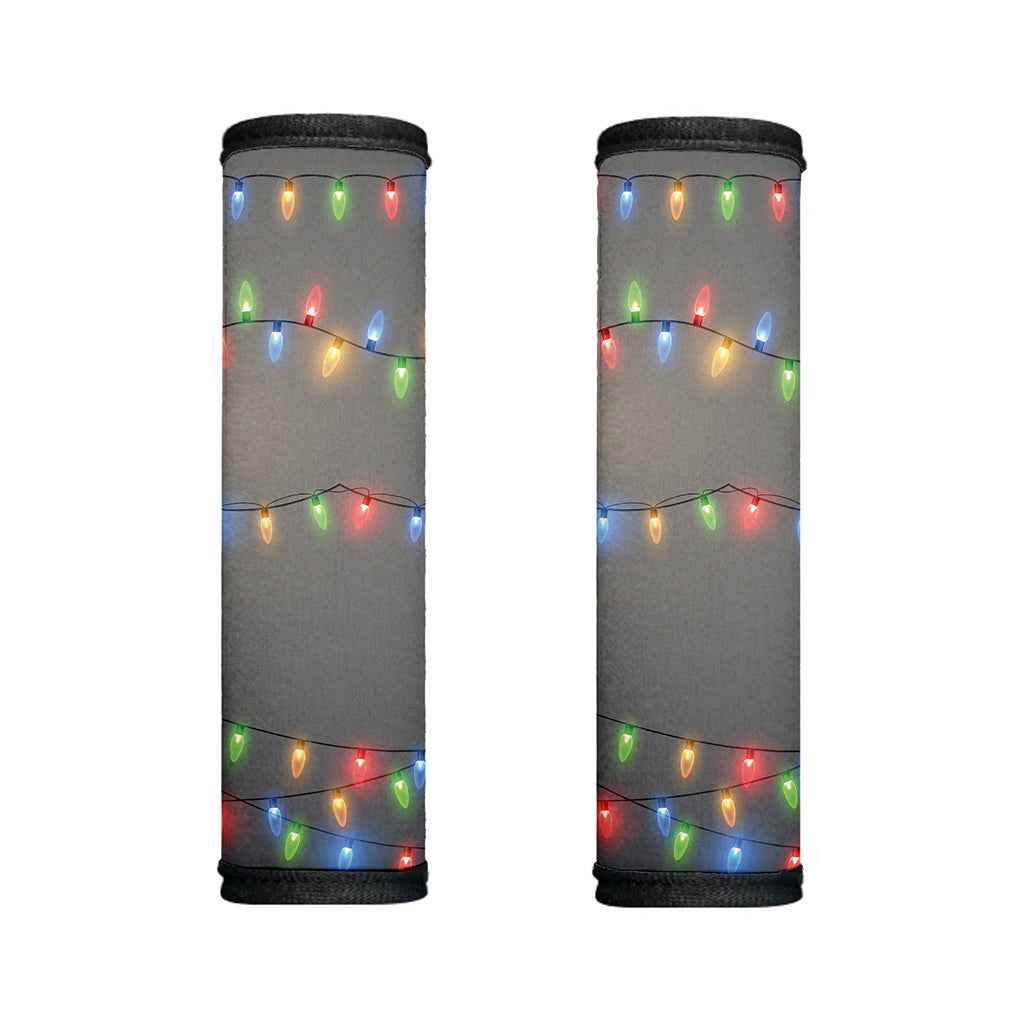 Colorful Christmas String Lights Print Handle Covers