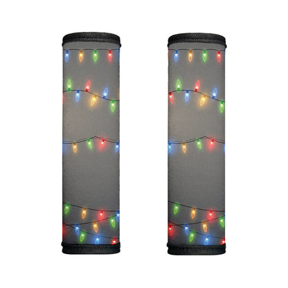 Colorful Christmas String Lights Print Handle Covers