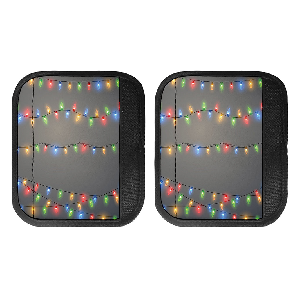 Colorful Christmas String Lights Print Handle Covers