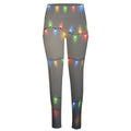 Colorful Christmas String Lights Print High-Waisted Pocket Leggings