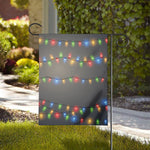 Colorful Christmas String Lights Print House Flag