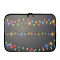 Colorful Christmas String Lights Print Laptop Sleeve