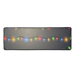 Colorful Christmas String Lights Print Long Kitchen Mat