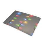 Colorful Christmas String Lights Print Pet Cooling Mat Cover