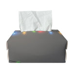 Colorful Christmas String Lights Print Rectangle Tissue Box Cover