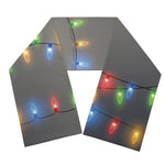 Colorful Christmas String Lights Print Scarf