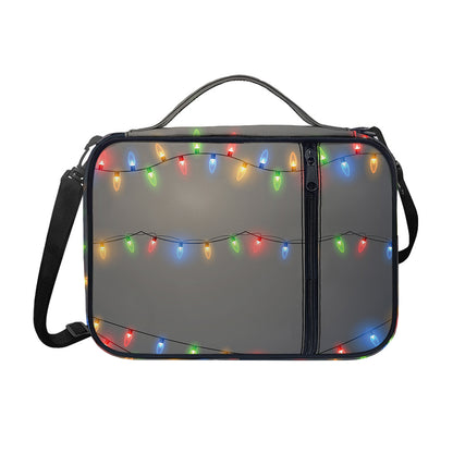 Colorful Christmas String Lights Print Shoulder Strap Bible Bag