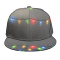 Colorful Christmas String Lights Print Snapback Cap
