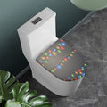 Colorful Christmas String Lights Print Toilet Lid Cover