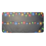 Colorful Christmas String Lights Print Towel
