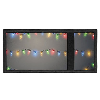 Colorful Christmas String Lights Print Trifold Wallet