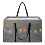 Colorful Christmas String Lights Print Utility Tote Bag