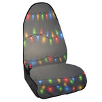 Colorful Christmas String Lights Print Waterproof Car Seat Cover
