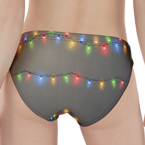 Colorful Christmas String Lights Print Women's Panties