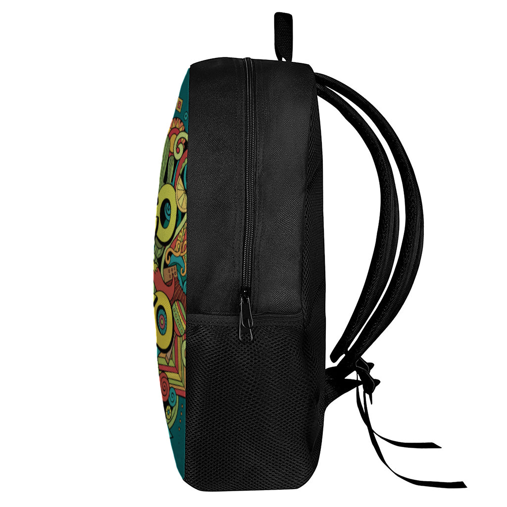 Colorful Cinco de Mayo Print 17 Inch Backpack