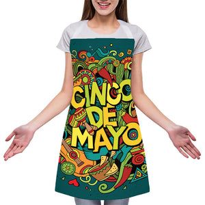 Colorful Cinco de Mayo Print Adjustable Apron