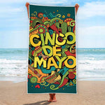 Colorful Cinco de Mayo Print Beach Towel