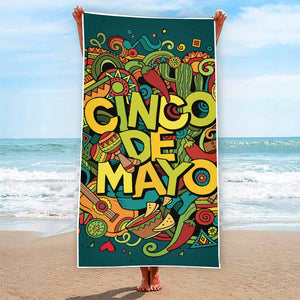 Colorful Cinco de Mayo Print Beach Towel