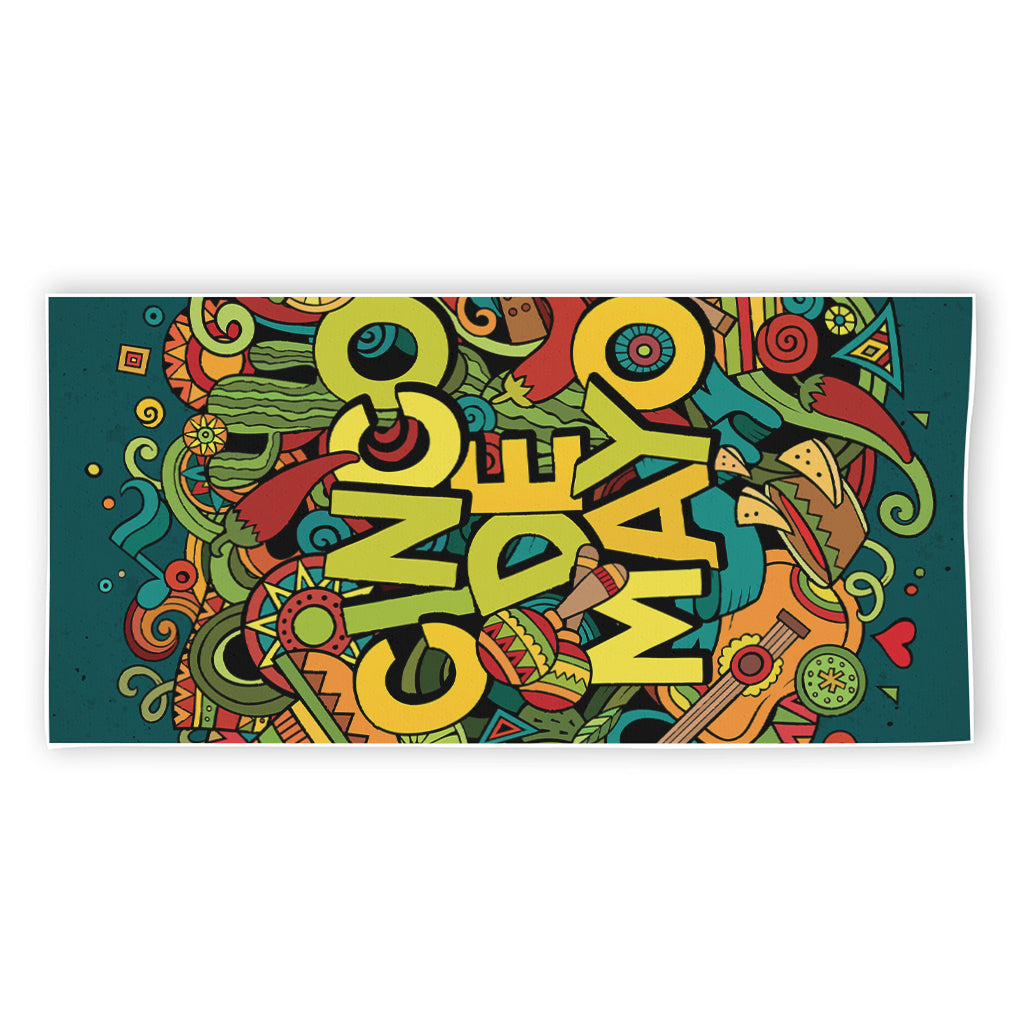 Colorful Cinco de Mayo Print Beach Towel