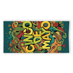 Colorful Cinco de Mayo Print Beach Towel