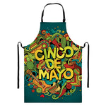 Colorful Cinco de Mayo Print Bib Apron With Pocket