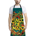 Colorful Cinco de Mayo Print Bib Apron With Pocket