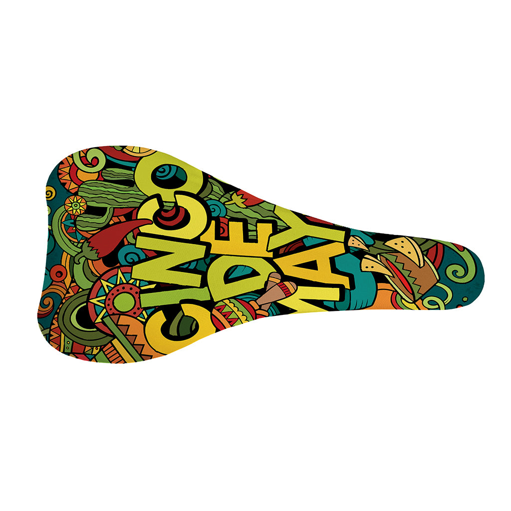 Colorful Cinco de Mayo Print Bicycle Seat Cover