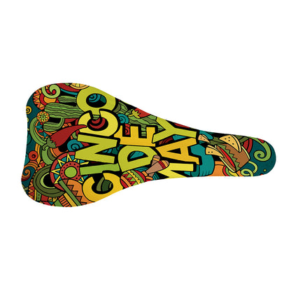 Colorful Cinco de Mayo Print Bicycle Seat Cover