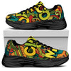 Colorful Cinco de Mayo Print Black Chunky Shoes