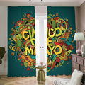 Colorful Cinco de Mayo Print Dimout Pencil Pleat Curtains