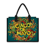 Colorful Cinco de Mayo Print Canvas Tote Bag