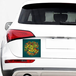 Colorful Cinco de Mayo Print Car Sticker